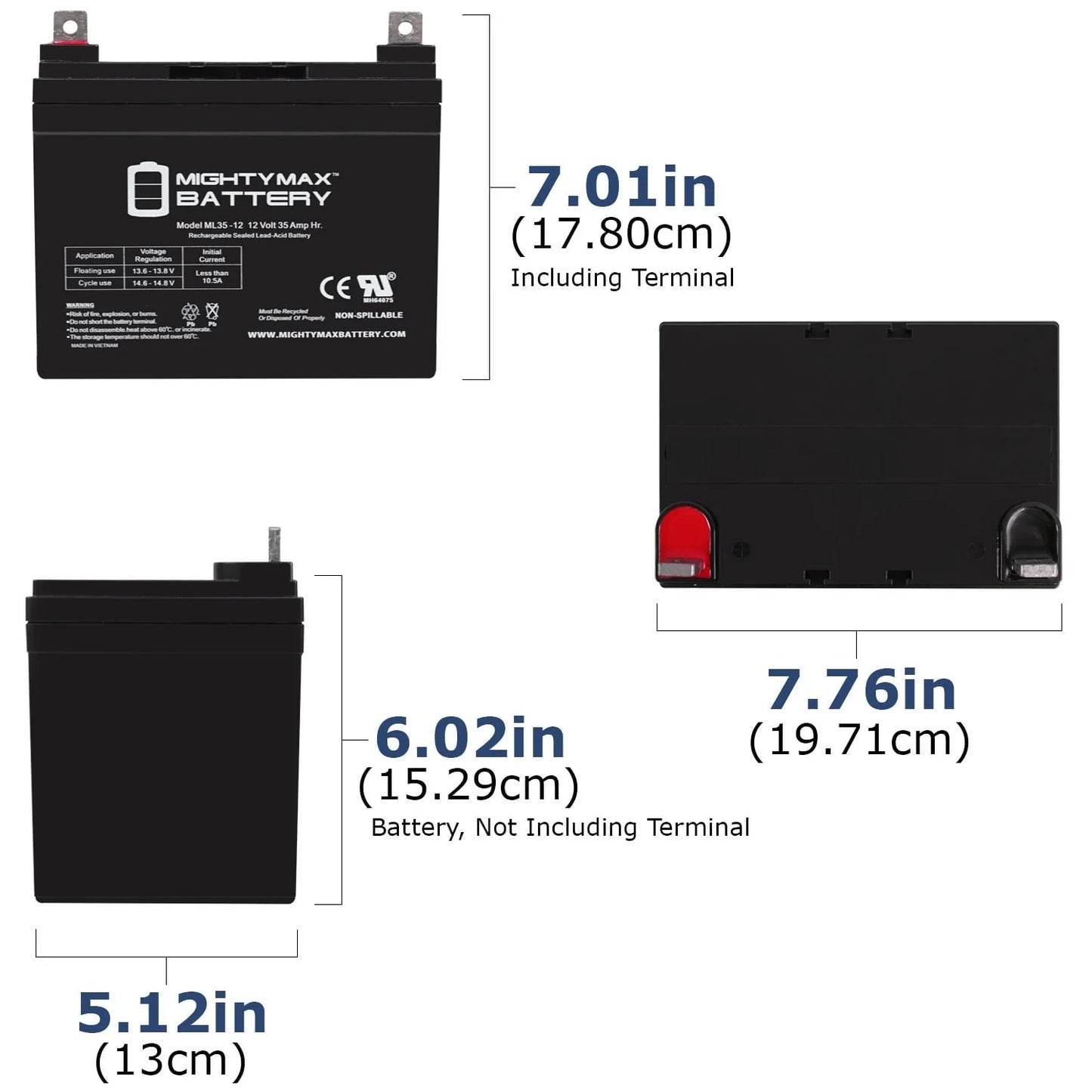 12V 35AH SLA Battery for John Deere Tractor Riding Mower
