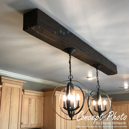 8"W x 8"H x 10'L 2-Sided (L-beam) Riverwood Endurathane Faux Wood Ceiling Beam, Honey Dew