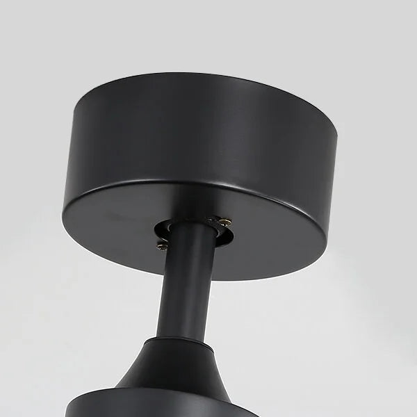 52 Inch Minimalist Ceiling Fan Light with 6 Speed Remote Energy-Saving Dc Motor,Matte White Metal & Wood Electrical Appliances Fans