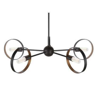 7120-05-42-Forte Lighting-Monocle - 5 Light Chandelier In Transitional Style-8 Inches Tall and 35 Inches Wide