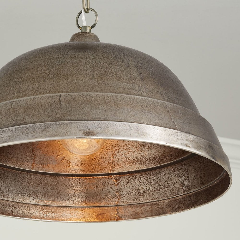 18 Inch 1 Light Pendant In Urban/Industrial Style 11.5 High By 18 Wide-Oxidized Brass Finish -Traditional Installation Capital Lighting 330311Xb