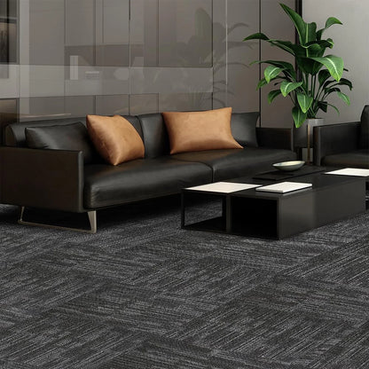 LITA Dark Grey 24" x 24" Carpet Tiles Reusable DIY Carpet Squares for Home Commercial, 18 Pcs (72 Sq.Ft)