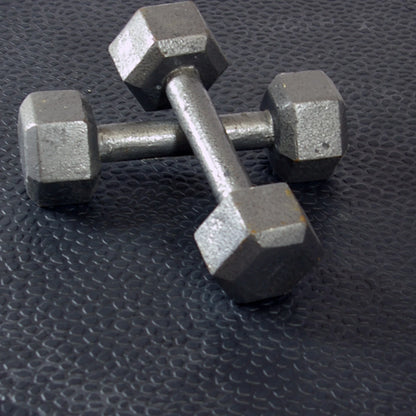 Greatmats Gym Floor Pebble Top Interlocking Foam Tiles Black 10 Pack 2 ft. x 2 ft. x 3/4 in.