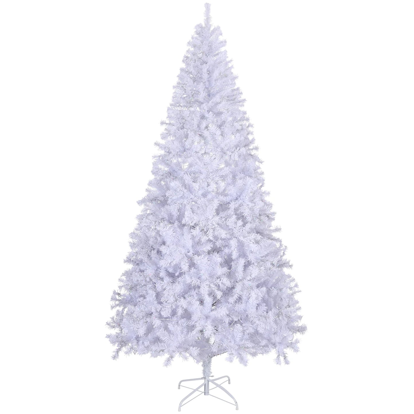 Ktaxon 9 FT Pre-Lit Christmas Tree, Hinged Xmas Pine Tree with 2000 Branch Tips, 650 Lights and Remote Control for Holiday Party Office Home, White