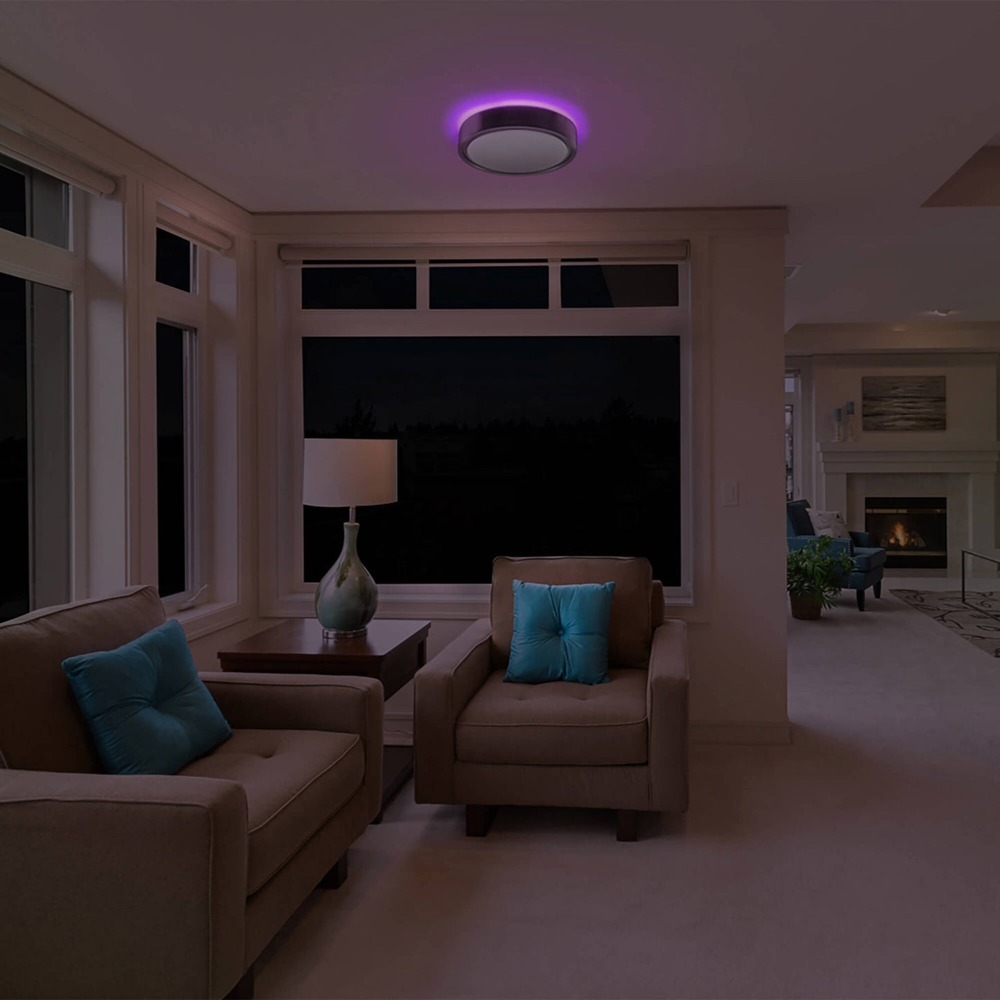 KODA 14' LED Ceiling Light with Mood Lighting and Motion Sensor