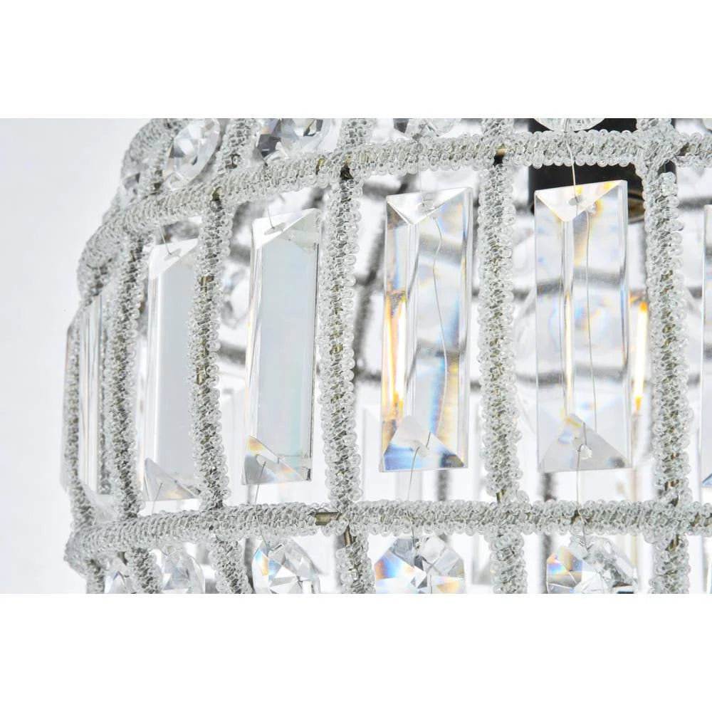 Elegant Lighting Olivia 12" Royal Crystal Pendant Lamp in Bronze