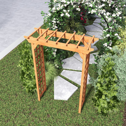 Sturdy Wooden Wedding Arch with Plant Climbing Trellis & Christmas Decor Pergola for Garden Backyard Events Durable Outdoor Arbor