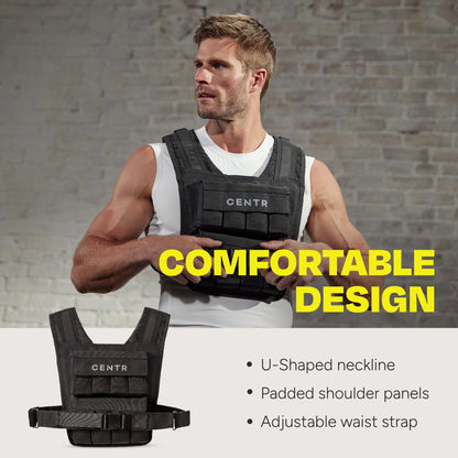 Centr By Chris Hemsworth Fitness Weight Vest, 20 lbs, with 3-Month Digital Membership