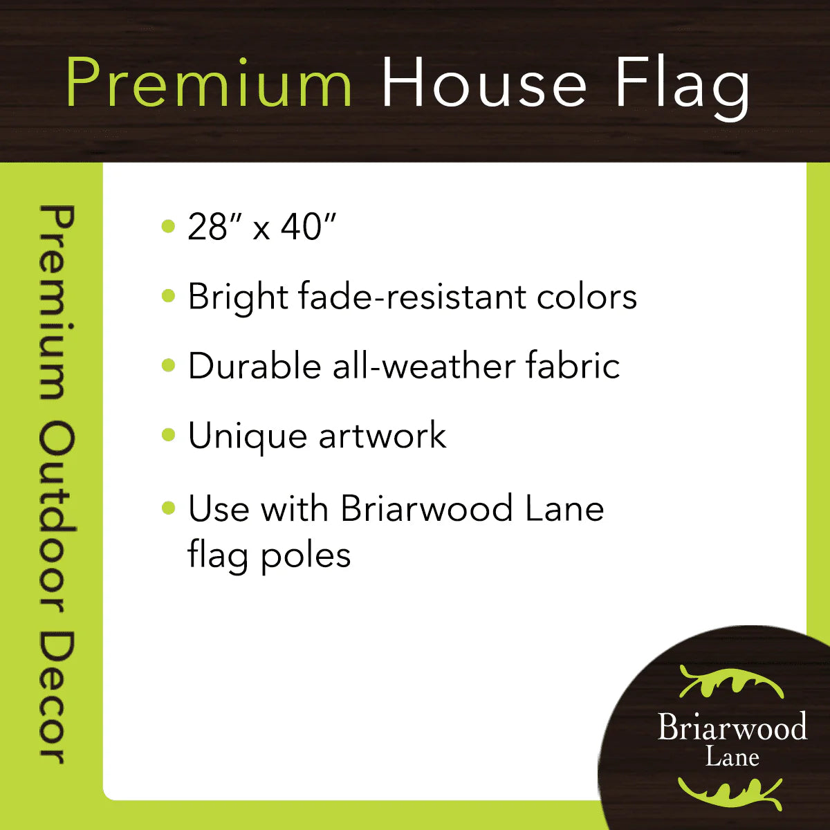 Reindeer in Lights Christmas House Flag Holiday 28" x 40" Briarwood Lane