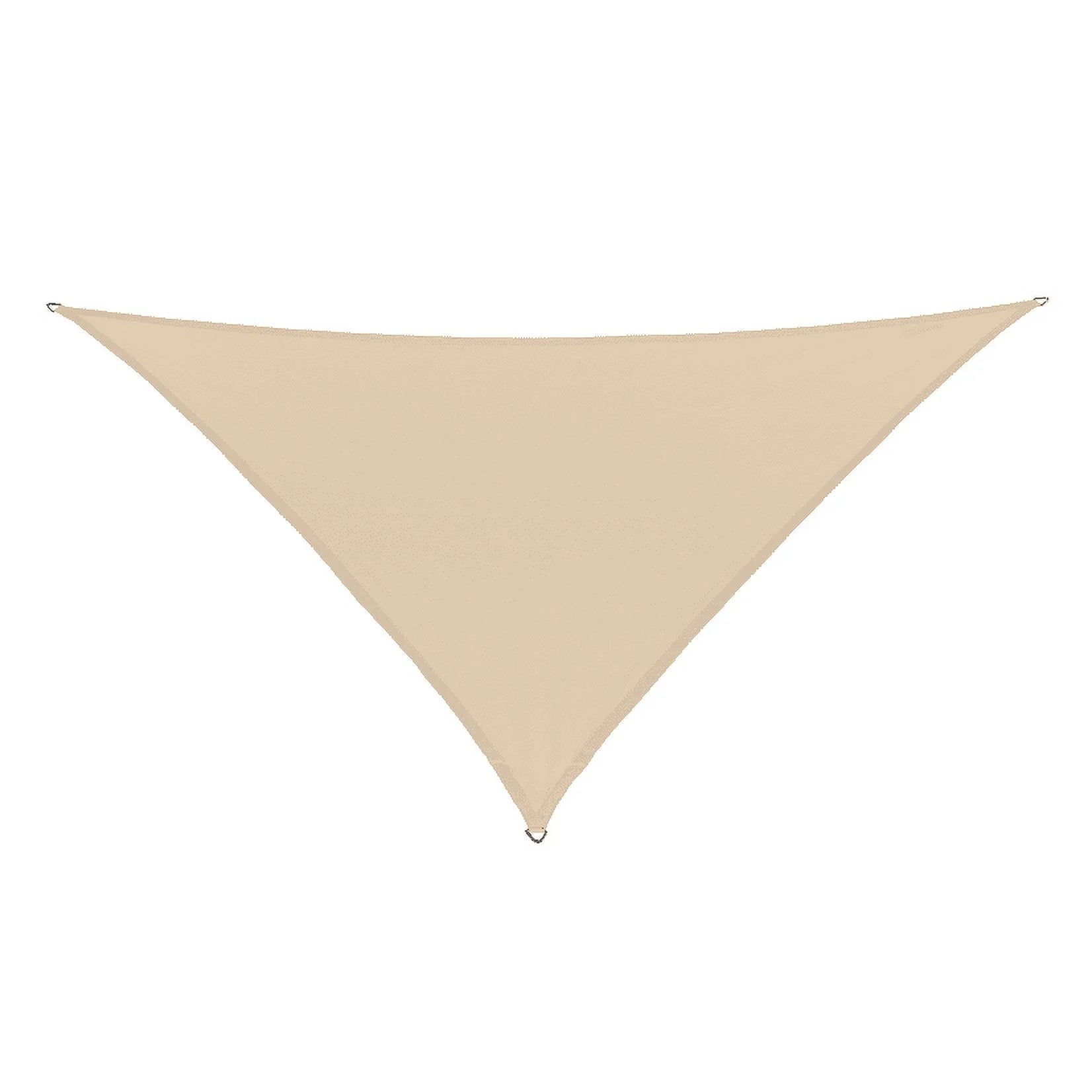 Coolaroo Premium Outdoor Sun Shade Sail with Hardware Kit 95% UV Block Protection for Backyard, Garden, Patio, 16'5" Triangle, Stone