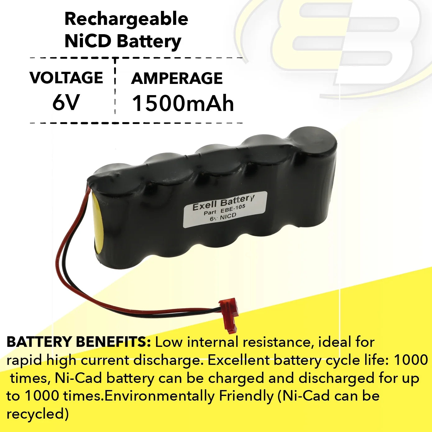 5pc Emergency Lighting Battery for Powersonic 026139 A1314610