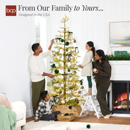 Best Choice Products 4.5ft Pre-Lit Sparse Christmas Tree w/100 2-in-1 LED Lights, Cordless Connection, Metal Stand
