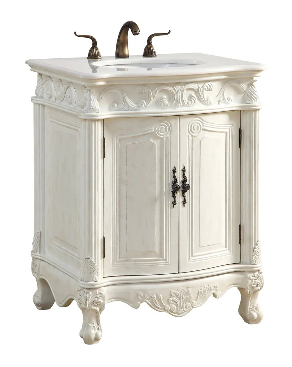Elegant Lighting Vf-1008 Danville 27" Free Standing Single Basin Vanity Set - Vintage Mint