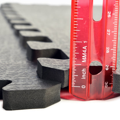 Greatmats Sport Plus Designer 10 mm Interlocking High Density Foam Tiles Black 25 Pack 2 ft. x 2 ft.
