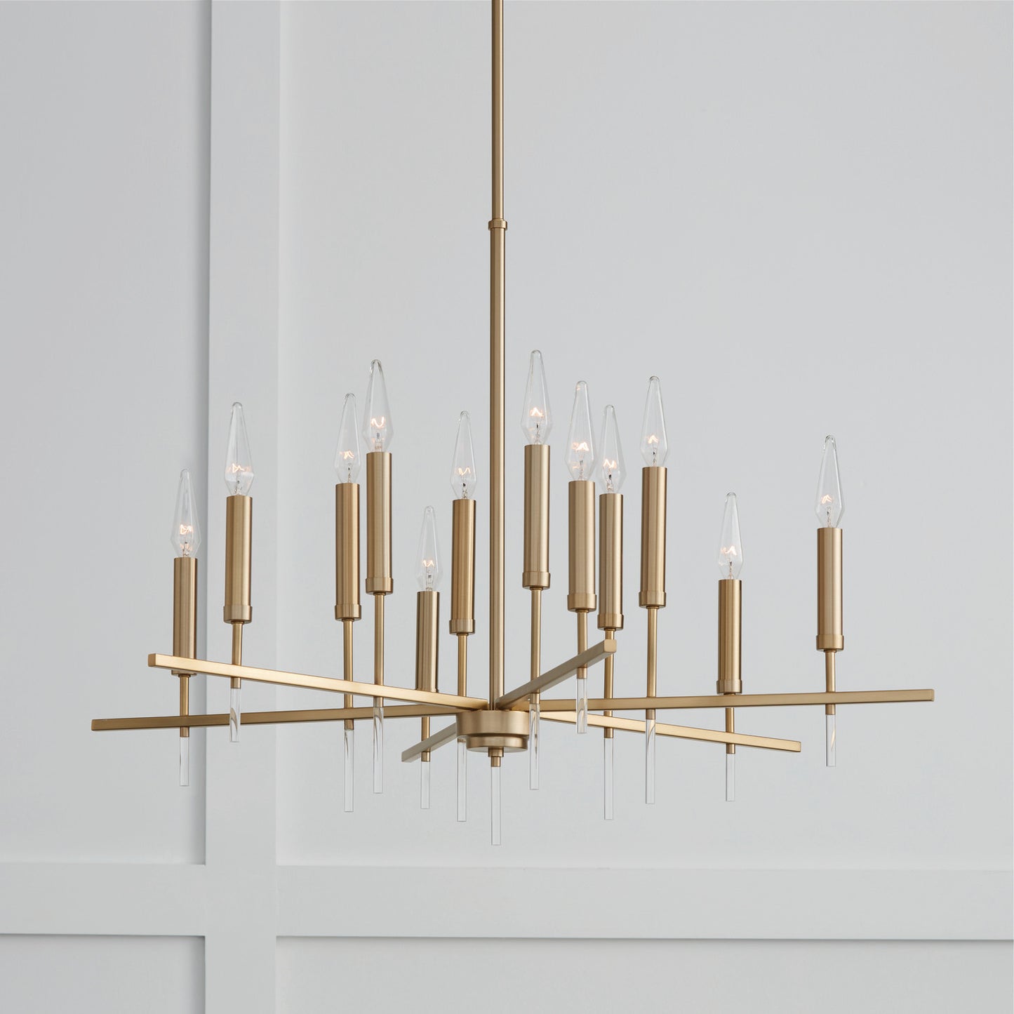 12 Light Chandelier In Mid-Century Modern Style-25 Inches Tall And 35 Inches Wide -Traditional Installation Capital Lighting 449301Ma