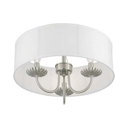 Livex Lighting - Brookdale - 3 Light Semi-Flush Mount In Transitional Style-12