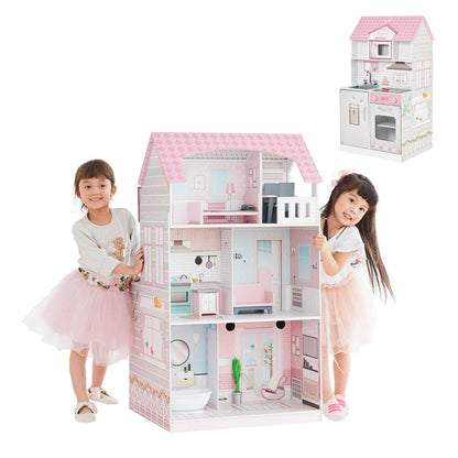 Teamson Kids Wonderland Ariel 2-in-1 Dollhouse/Play Kitchen Set