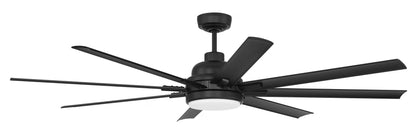 RSH65PN8-Craftmade Lighting-Rush - 8 Blade Ceiling Fan with Light Kit-15.04 Inches Tall and 65 Inches Wide-Painted Nickel Finish