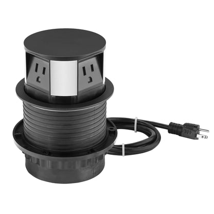 Link2Home Pop Up Outlet, 15A 125V 10W Stainless Steel AC Electrical Outlet