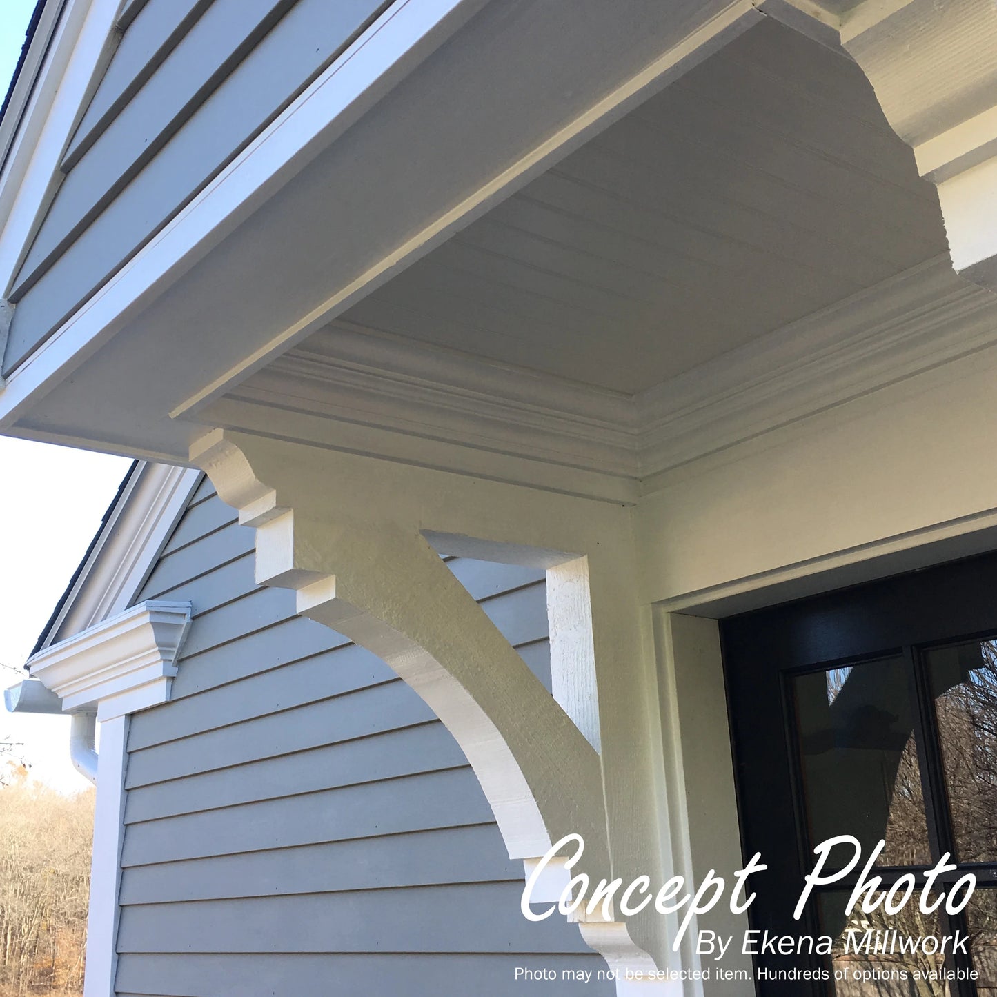 Ekena Millwork 3 1/2"W x 20"D x 28"H Balboa Traditional Smooth Bracket, Western Red Cedar