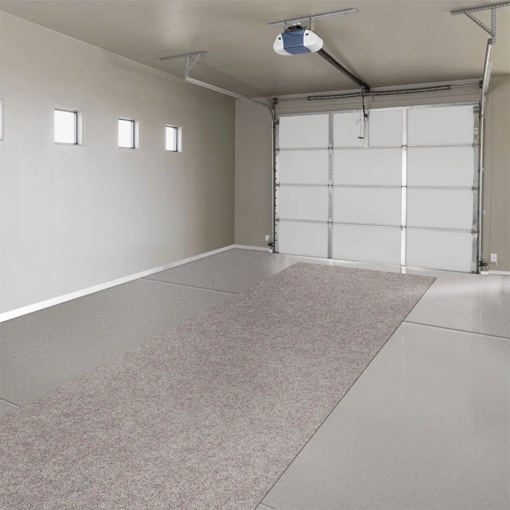 House Home & More Brown 6' x 10' Indoor/Outdoor Ribbed Carpet Roll for Patio, Porch, Deck, Boat