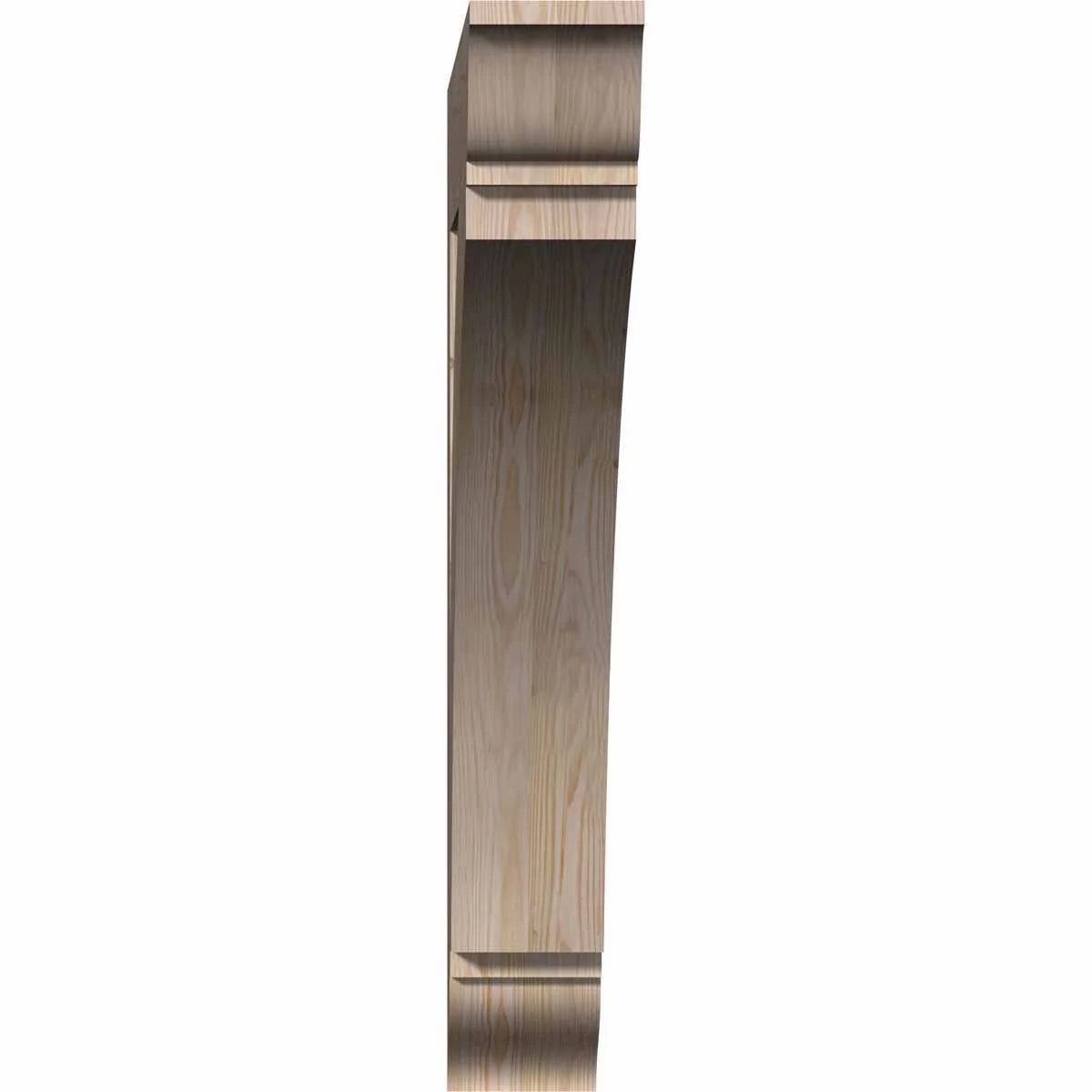 Ekena Millwork 4"W x 18"D x 18"H Thorton Traditional Rough Sawn Bracket, Western Red Cedar