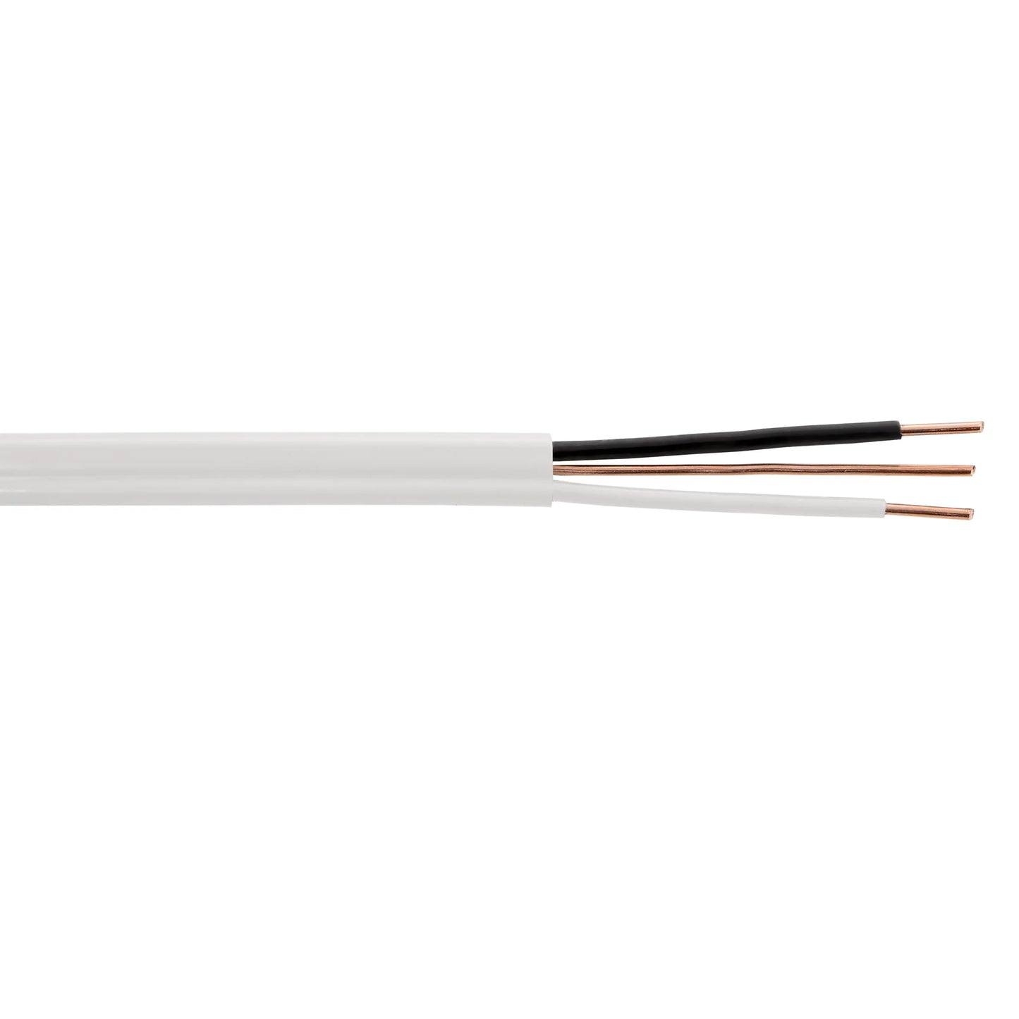 Maxxima 100 Ft. 14/2 White NM-B Solid Copper W/G Electrical Wire, Non Metallic Cable, Outlets & Switches
