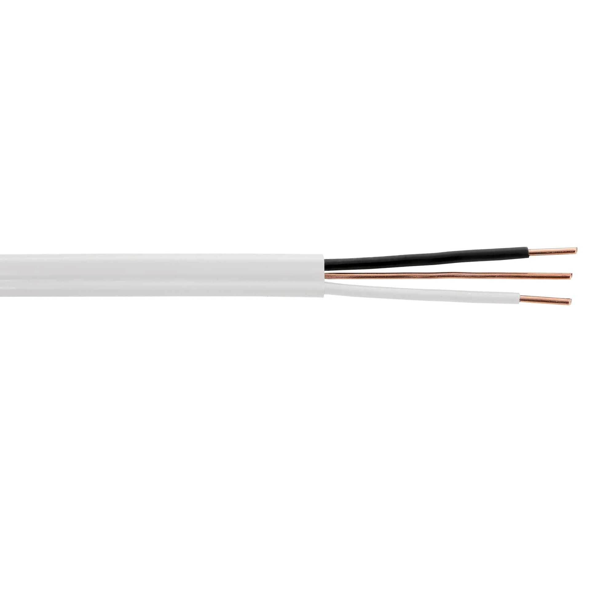 Maxxima 100 Ft. 14/2 White NM-B Solid Copper W/G Electrical Wire, Non Metallic Cable, Outlets & Switches
