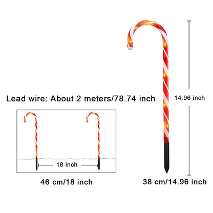 Christmas Candy Cane Lights, 15inch Set of 5 Solar Powered Candy Canes Christmas Pathway Lights Outdoor-Candy Cane Christmas Decorations Outdoor for Holidays Lighting up Sidewalk,Yard,