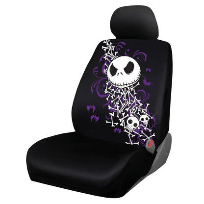 Nightmare Before Christmas Jack Skellington 12-Piece Car Accessory Bundle Set - Officially Licensed Car Seat Covers, Floor Mats, Sunshade, and More by Yupbizauto
