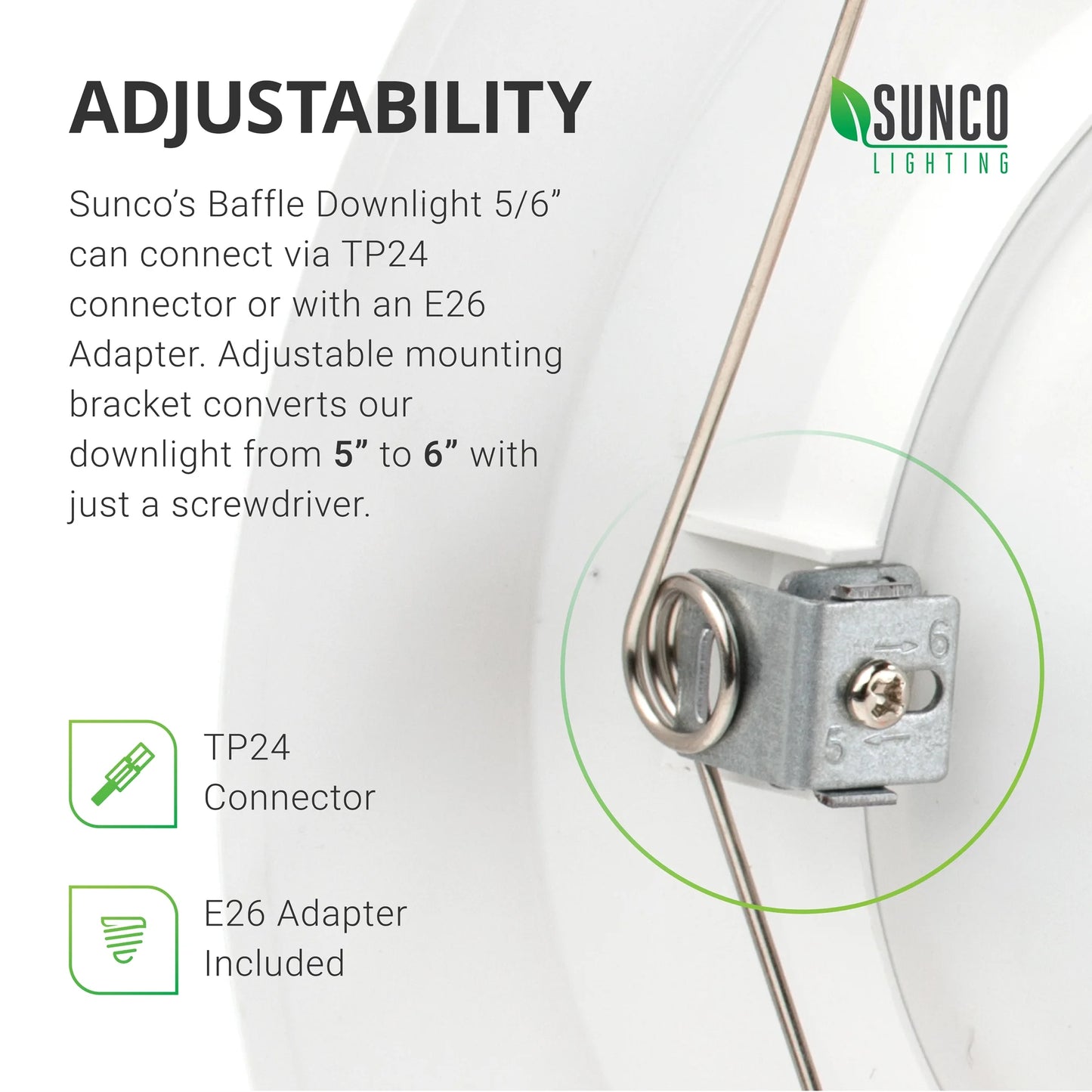 Sunco Lighting 24 Pack 5/6 Inch LED Recessed Downlight, Baffle Trim, Dimmable, 13W=75W, 2700K Soft White, 1050 LM, Damp Rated, Simple Retrofit Installation - UL + Energy Star
