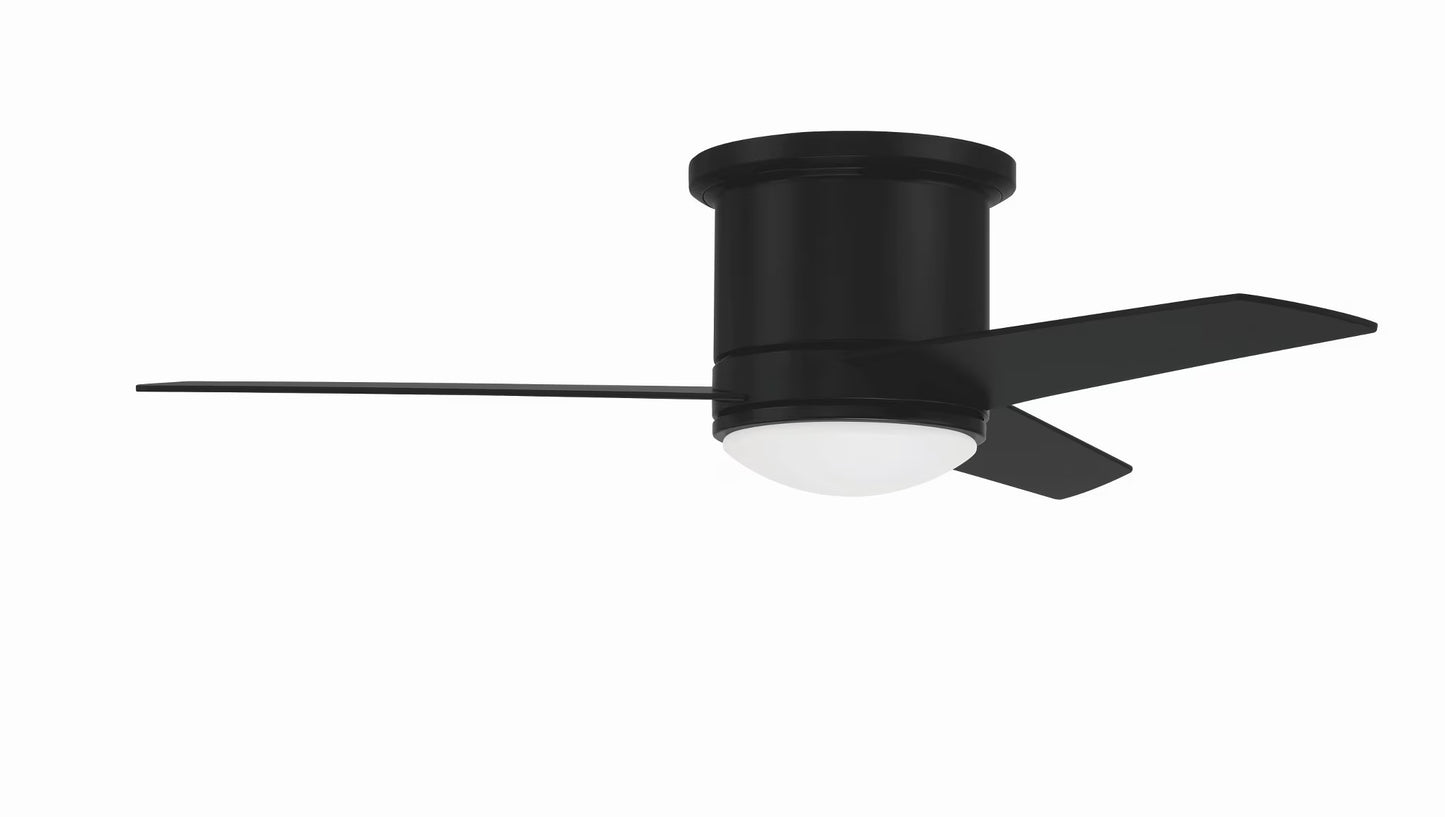 CLE44FB3-Craftmade Lighting-Cole II - 3 Blade Ceiling Fan with Light Kit In Contemporary Style-10.62 Inches Tall and 44 Inche Wide-Flat Black Finish