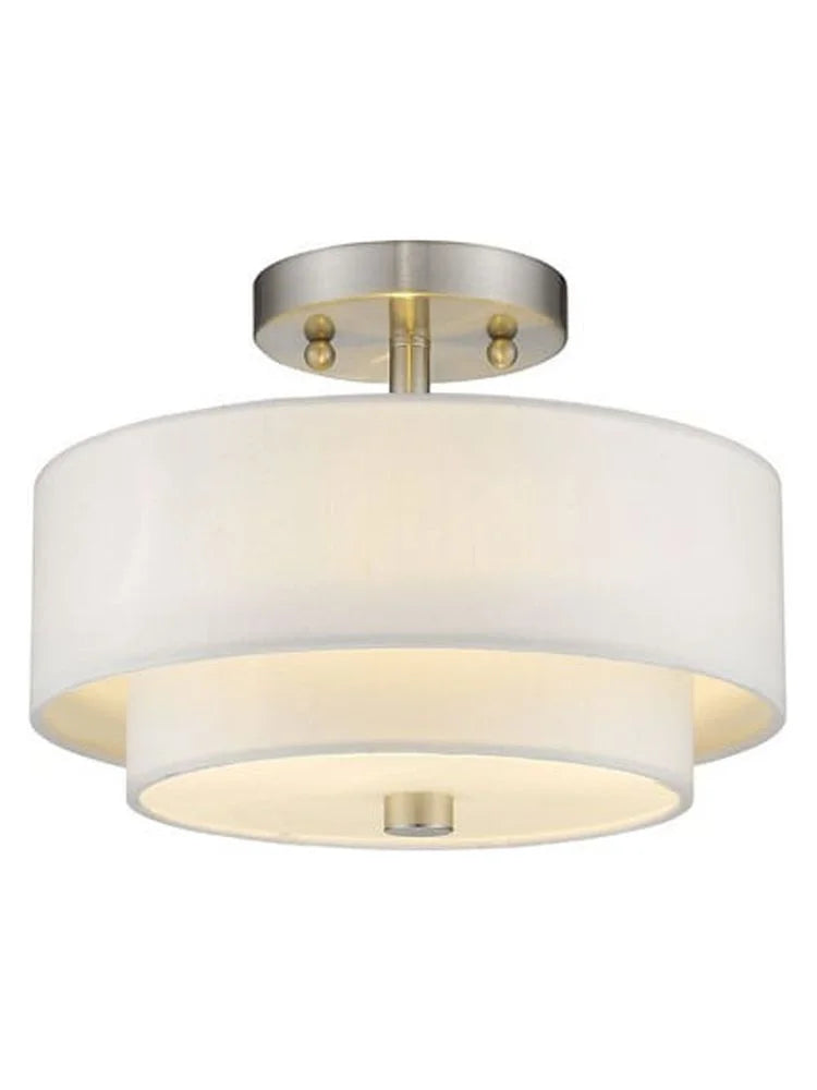 Livex Lighting Claremont Ceiling Mount in Brushed Nickel
