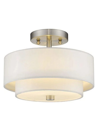 Livex Lighting Claremont Ceiling Mount in Brushed Nickel
