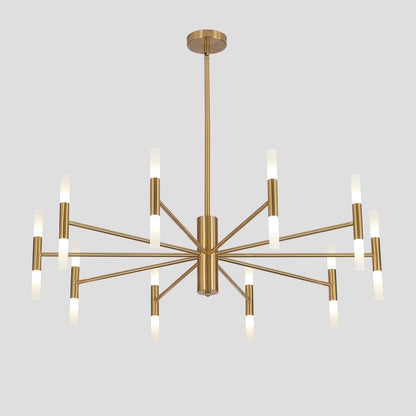 KCO Lighting Black Sputnik Light Fixture, Vintage Chandelier 40 Lights, Mid Century Modern LED Farmhouse Ceiling Light