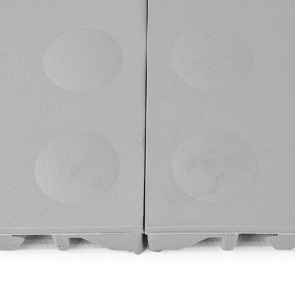 Greatmats StayLock Home Gym Bump Top Anti-Fatigue Commercial Waterproof PVC Floor Tile, Gray, 26 pack