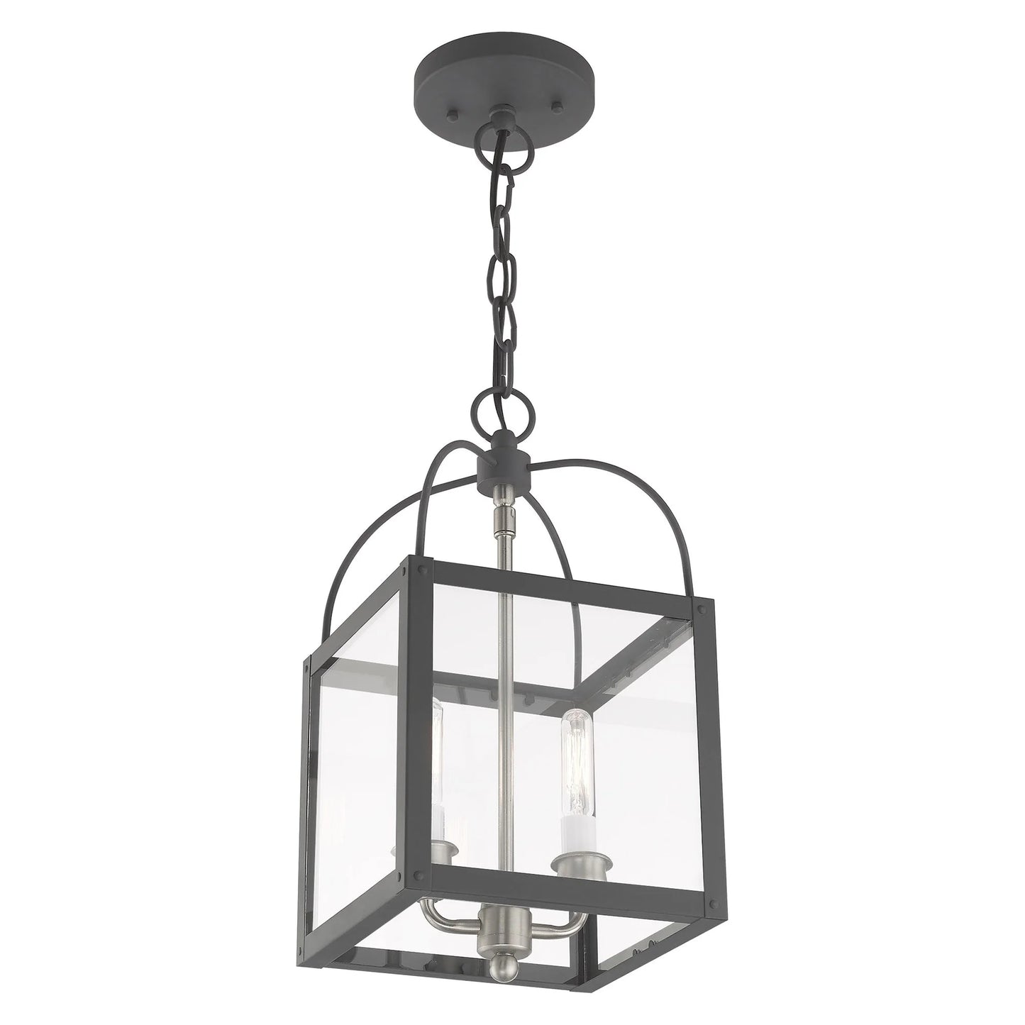 Livex Lighting 2-Light Convertible, 4041-76, 4041-80 Nordic Gray