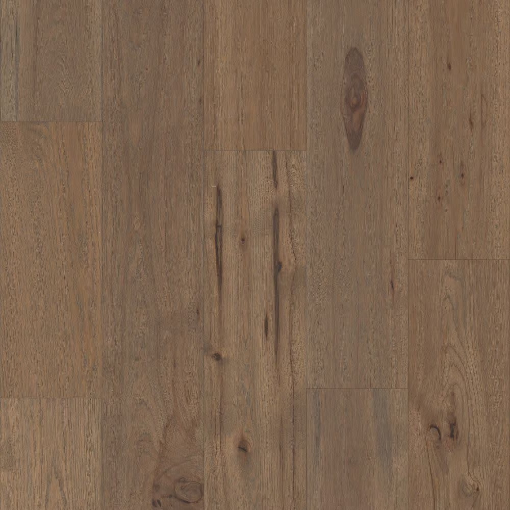 Shaw Sw486 Castlewood Hickory 8" Wide Wire Brushed Engineered Hickory Hardwood Flooring -