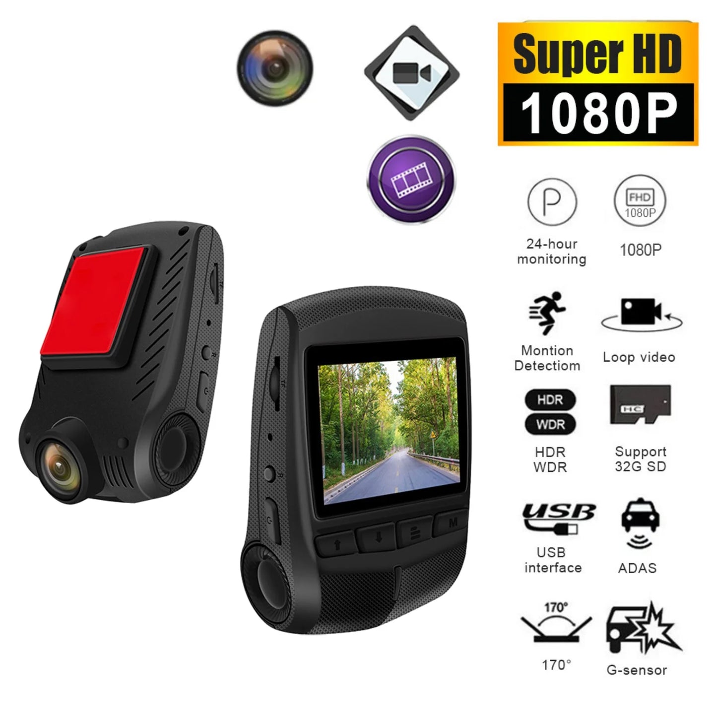 Dash Cam Wireless for Cars,Dash Cam Front and Inside 1080P,Lighting Deals of Today,Dash Cam WiFi App Control with Night Vision