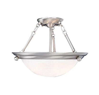 Volume Lighting Lunar 2-Light Brushed Nickel Interior Pendant