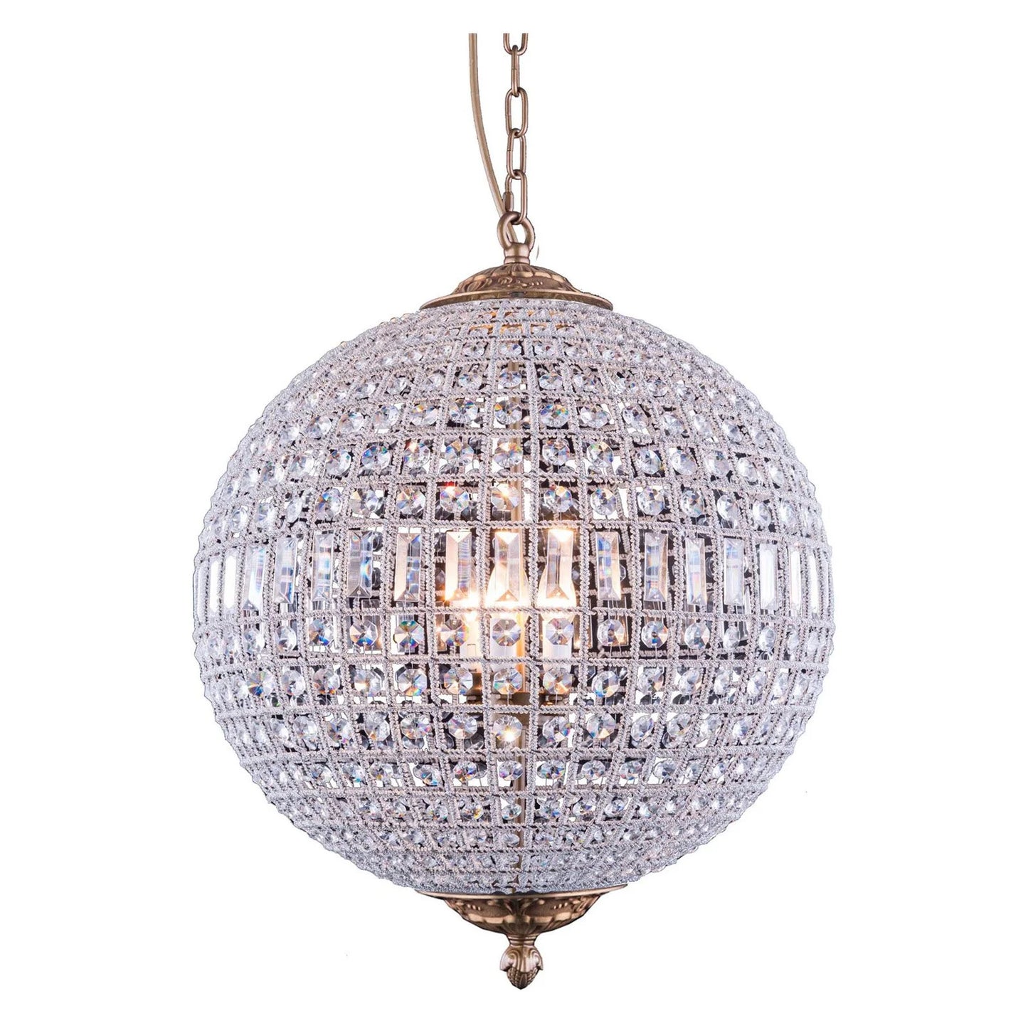 Elegant Lighting Olivia 12" Royal Crystal Pendant Lamp in Bronze