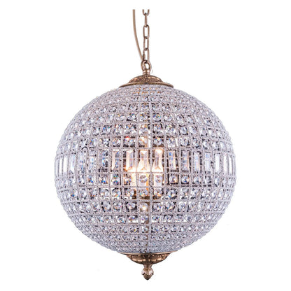 Elegant Lighting Olivia 12" Royal Crystal Pendant Lamp in Bronze