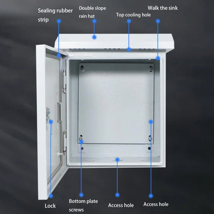 Electrical Junction Box Outdoor Waterproof Electrical Box Weatherproof Wall-Mounted Enclosure Large Stainless Steel Project Box Utility Box