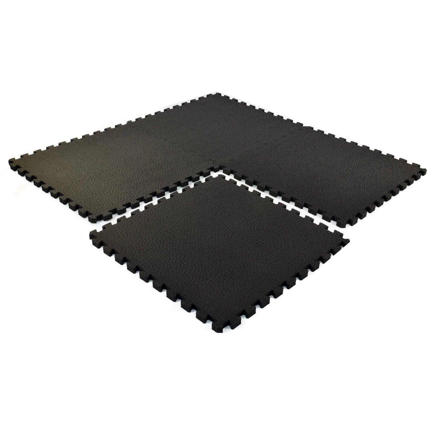 Greatmats Gym Floor Pebble Top Interlocking Foam Tiles Black 10 Pack 2 ft. x 2 ft. x 3/4 in.