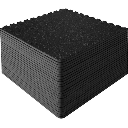 KFFKFF EVA Foam Floor Tiles, 0.56 in Enhanced Thickness, Set of 25 Interlocking Puzzle Mats, Each 24 x 24 in, Ideal for Exercise & Fitness, Robust Floor Covering, Gym, Office - Covers 100 Sq Ft