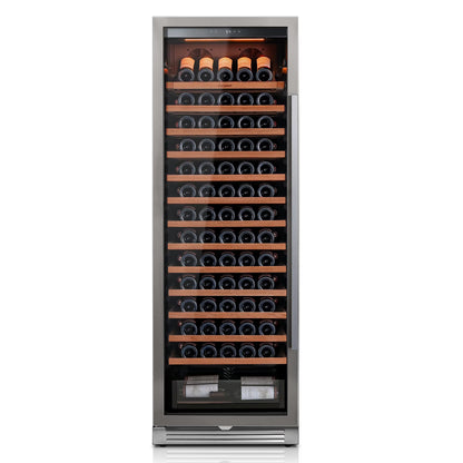 Ca'Lefort 24 inch 166-Bottle Wine Cooler Refrigerator Freestanding/Built-In Dual Zone 3-Color LED Lighting for Home, Bar & Office
