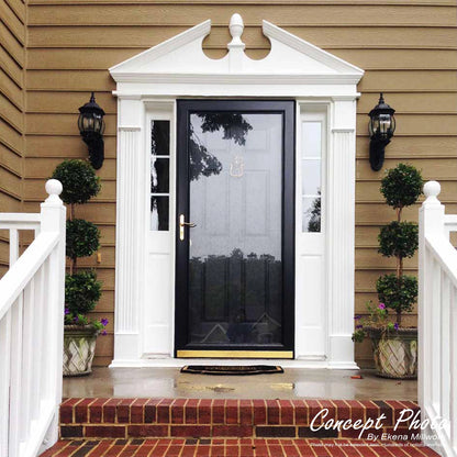 Ekena Millwork 52"W x 13"H x 2-3/4"P Rams Head Architectural Grade PVC Pediment (Urn Ships Unattached in Box)