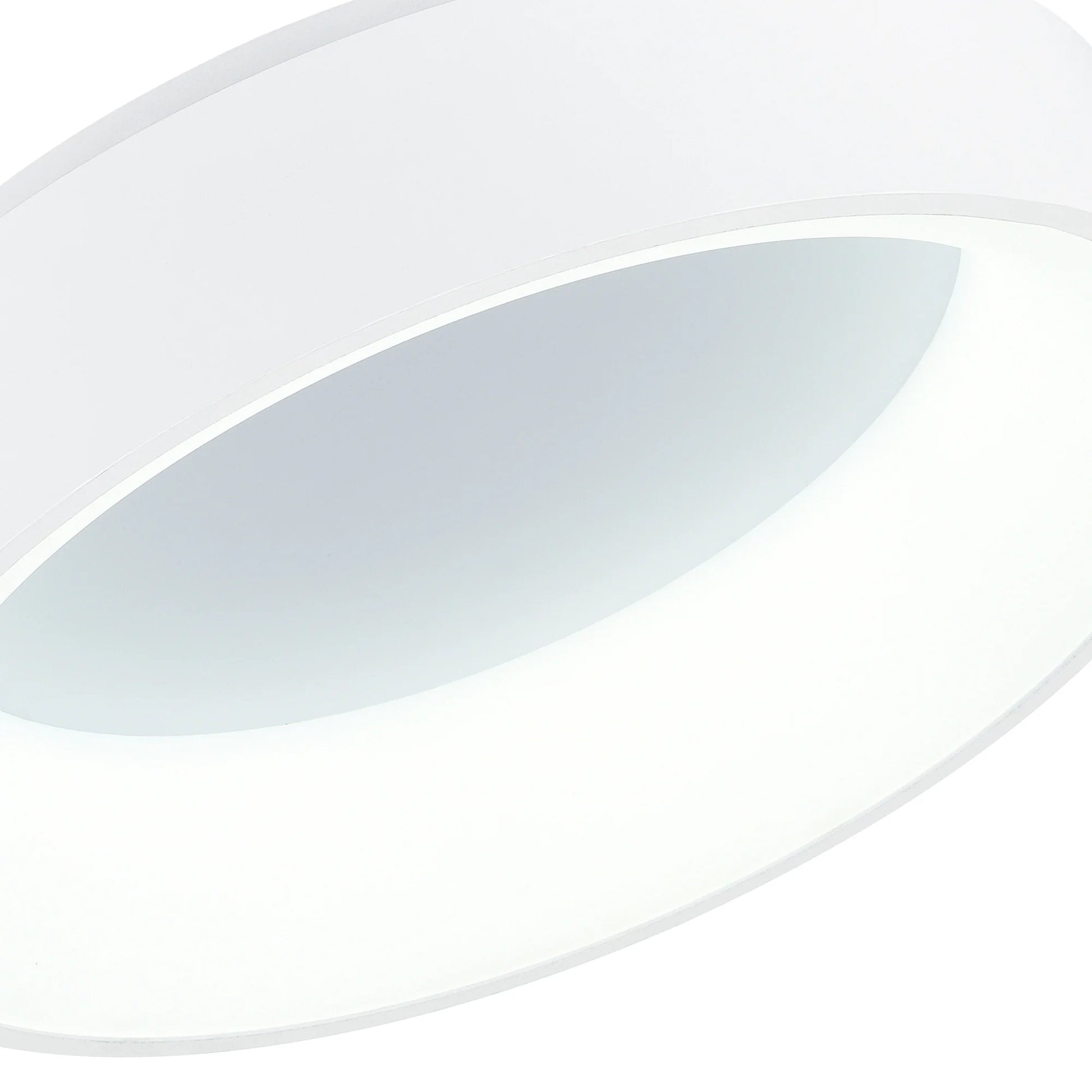 CWI Lighting Arenal Drum Shade Metal LED Flush Mount Light in White
