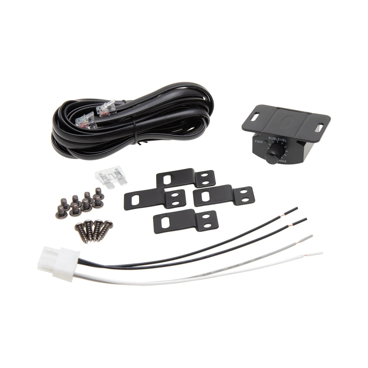 Power Acoustik Low Profile 8" Car Subwoofer Enclosure with 600W Class D Amplifier & LED Lighting