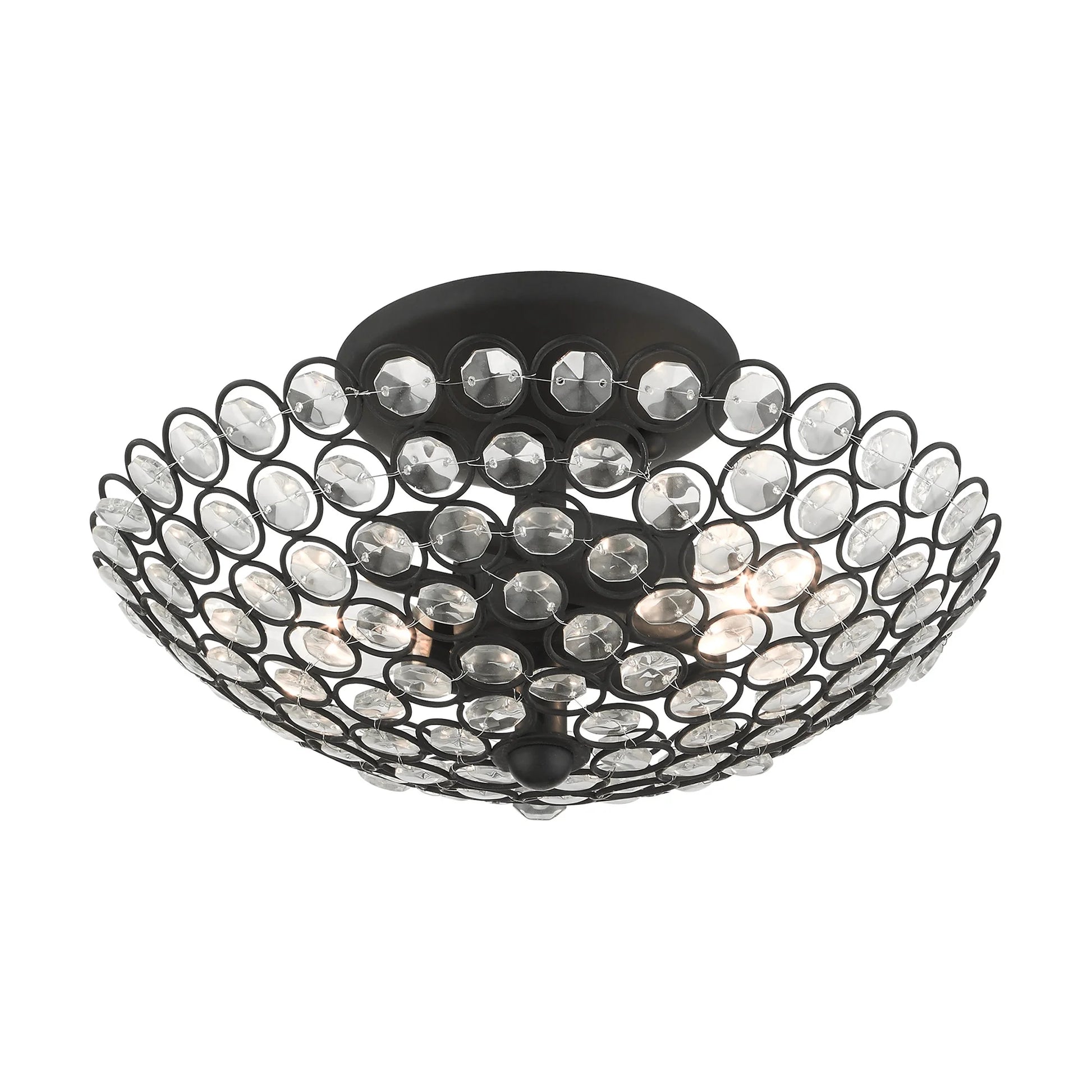 Livex Lighting - Cassandra - 2 Light Semi-Flush Mount in Glam Style - 11 Inches